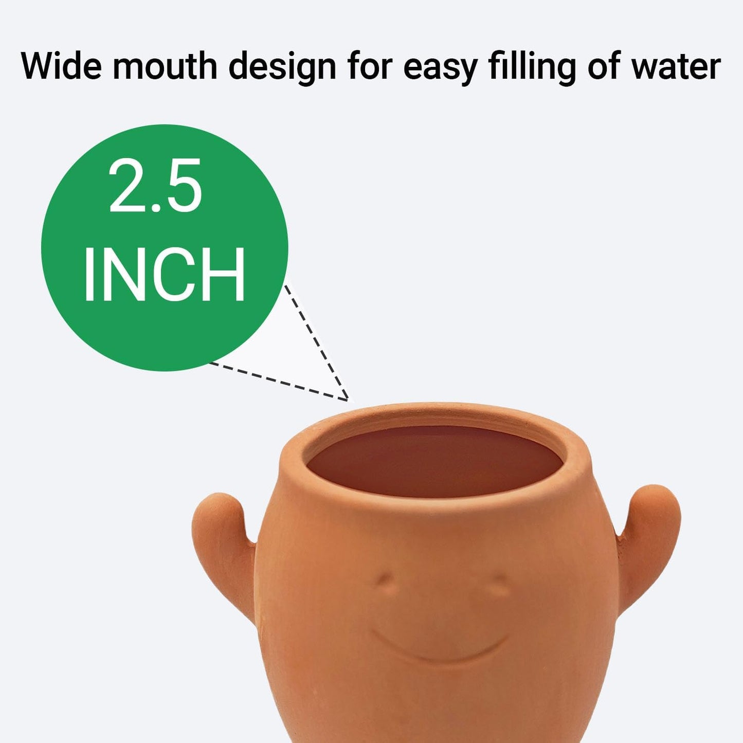 4 PCS Smiley Face Ceramic Self-Watering Pots with Cork Lids – Automatic Plant Irrigation Stakes for Indoor & Outdoor Gardening