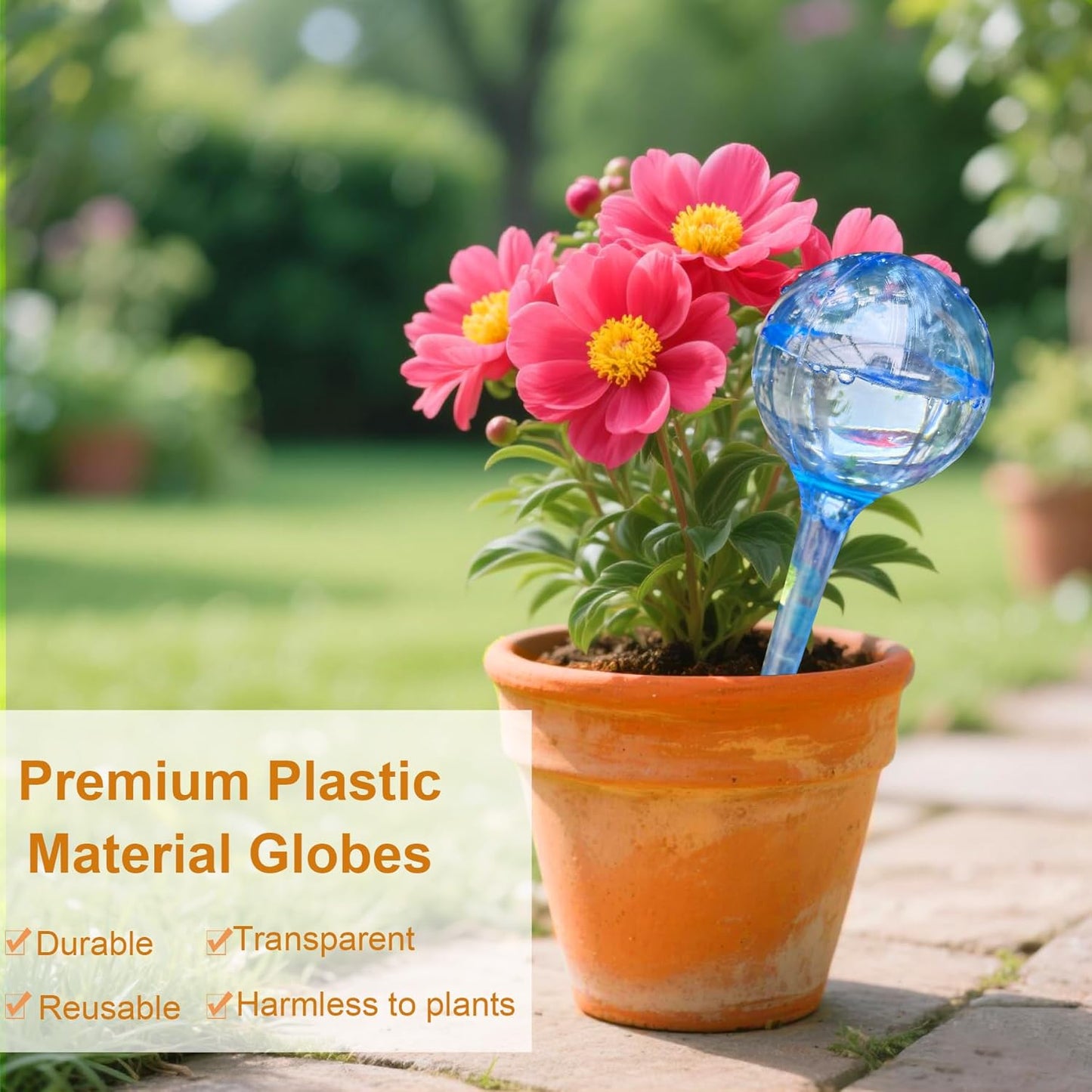 Automatic Plant Watering Globes | 10 Pack (6 Large + 4 Small) | PVC Material