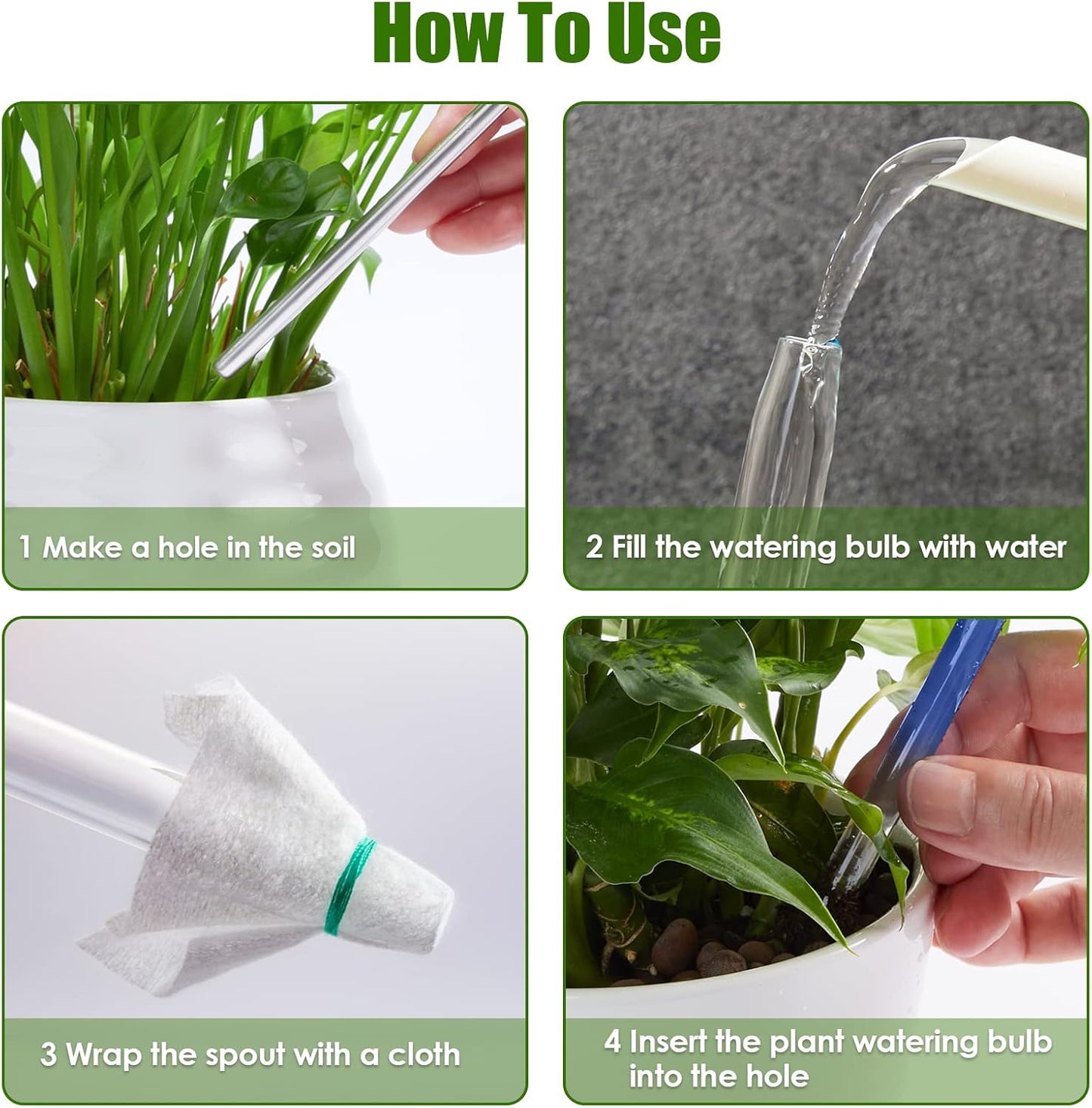 Creative Mushroom-Shaped Glass Plant Watering Globes | Automatic Self-Watering Spikes | 2 Pack