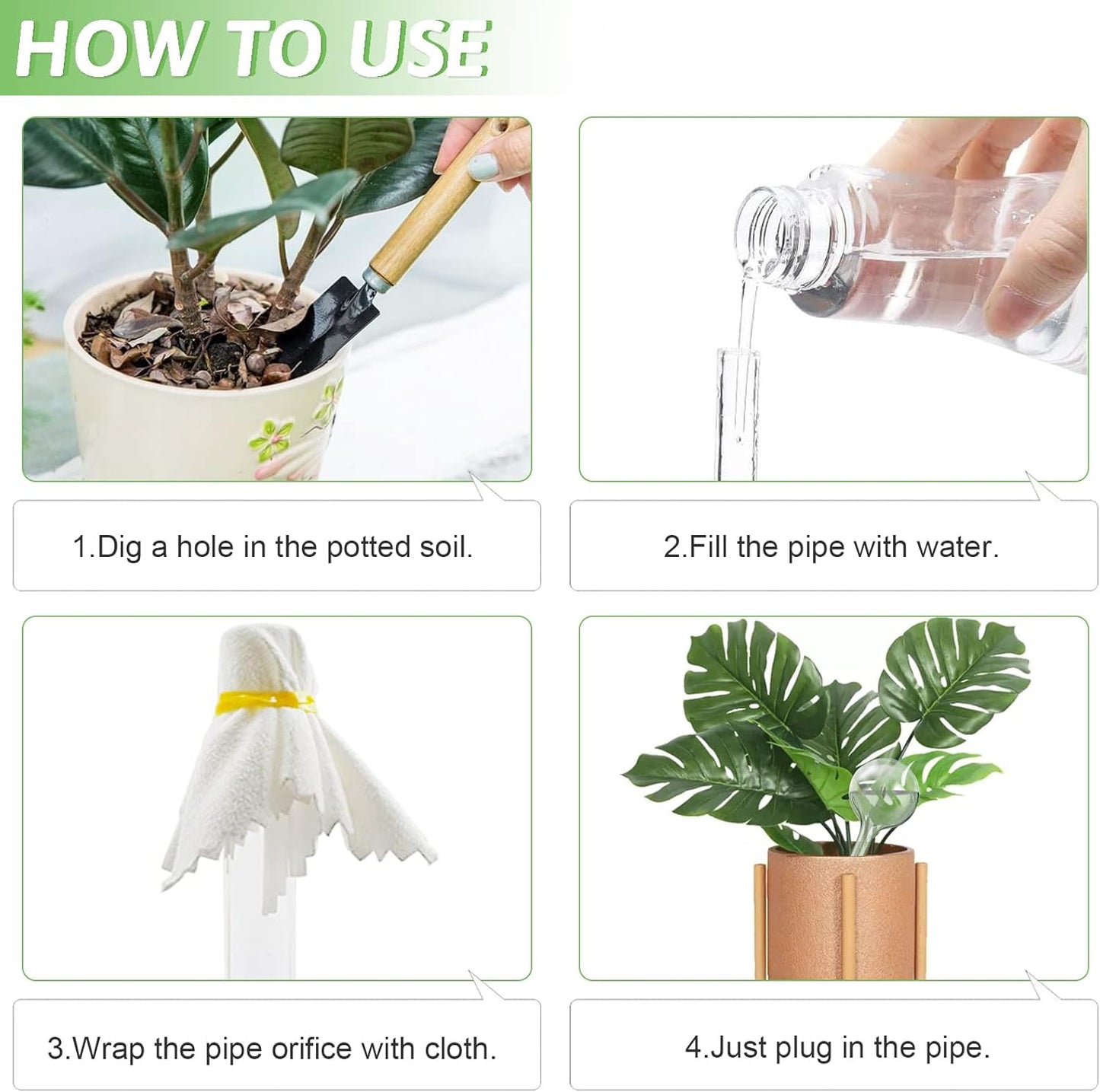 Plant Self-Watering Globes 8 Pack | Automatic Irrigation | Home Garden Essential
