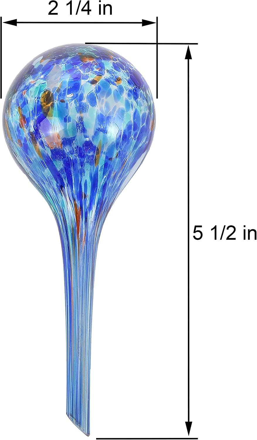 Colored Glass Plant Watering Globes | Automatic Self-Watering Bulbs | 6 Pack