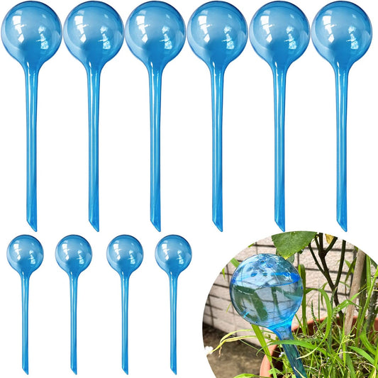 Automatic Plant Watering Globes | 10 Pack (6 Large + 4 Small) | PVC Material