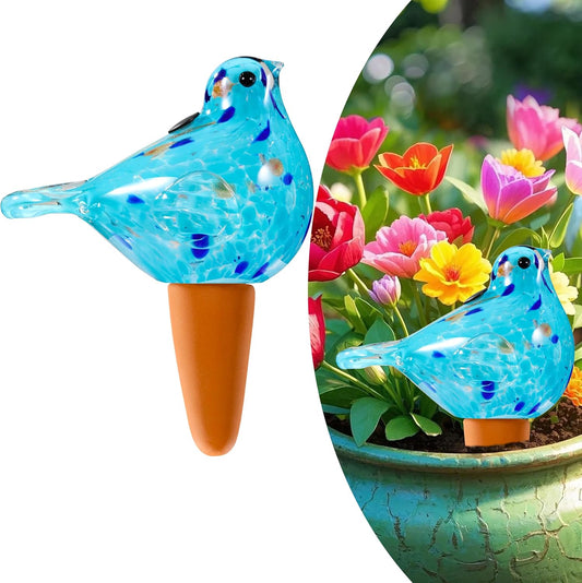 Bird-Shaped Glass Plant Watering Device | Decorative Self-Watering Tool